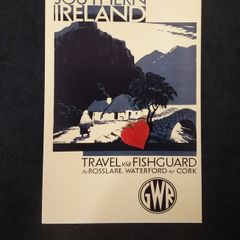 National Railway Museum Postcard - Featuring An Old Vintage Railway Advertising Poster : Southern Ireland