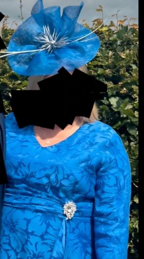 Cassandra Ladies dress with matching facinator Mother of the bride or Mother of the groom