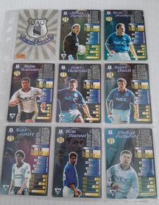 Everton vintage match attack football cards