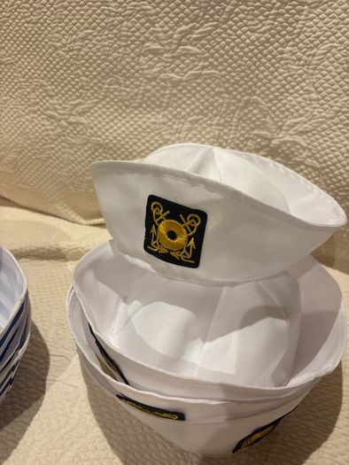 Sailor dress up hats .