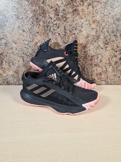 Boys Adidas Dame 6 Basketball Trainers Runners Black Size Uk 4.5 Eu 37.5