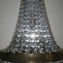 Vintage Large chandelier cut glass Chrome Wall Lights Image 6