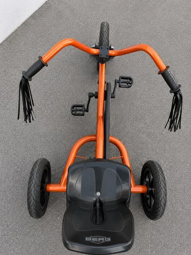 BERG Buddy Pedal Go-Kart Orange/Black Flame Edition