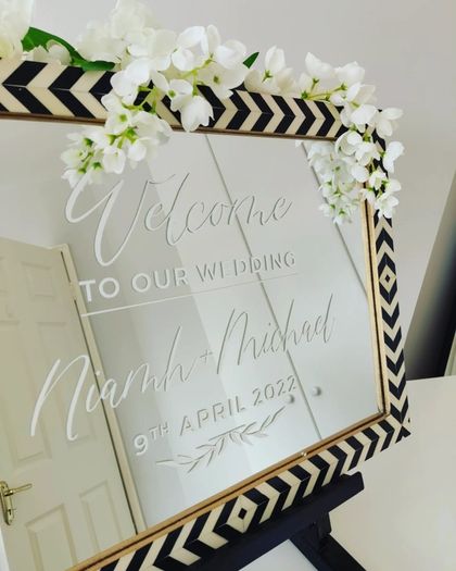 HIRE Wedding post box/Ferrero Rocher Stand/Easel/Centerpieces/Welcome Mirror Sign/Postbox HIRE