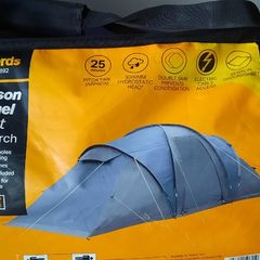 Halfords 6 person tunnel tent with porch- as new