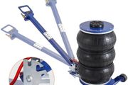 Air Jack, 5 Ton/11000 lbs Triple Bag Air Jack, Airbag Jack with Six Steel Pipes, Lift up to 18.5 inch/470 mm, 3-5 s Fast Lifting Pneumatic Jack, with Adjustable Handle for Car, Garage, Repair