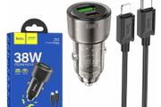Hoco Z52 Spacious PD38W 1C1A Car Charger Set C To iPhone Transparent Black