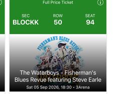 The Waterboys - 3 Arena Sat 5th September
