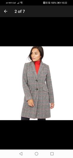 ladies check coat UK 10