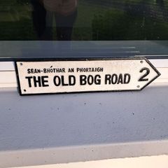the old bog road cast iron sign