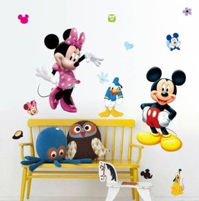 Lovely Mickie Minnie Mouse Wall Stickers Children's Room Decoration, Home Decals