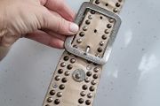 VERA PELLE (Genuine Leather) Boho Studded Belt