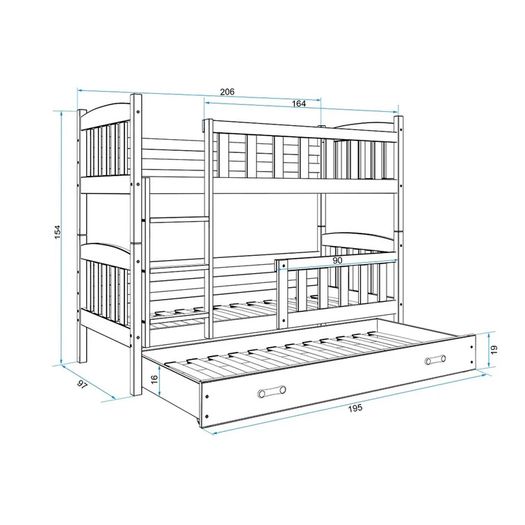 Maliyah Solid Wood Standard Bunk Bed