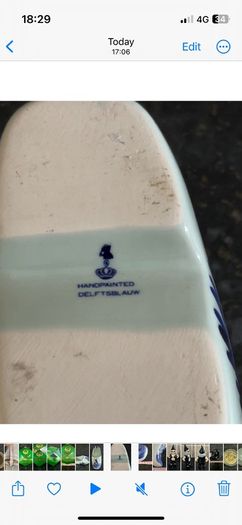 Vintage Delft Blue Clog Ashtray