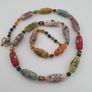 Antique Venetian Style MultiColor Face Glass Beads Necklace Image 5
