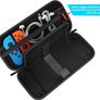 Carrying Case Compatible with Nintendo Switch/OLED Model, Travel Case with 20 Game Cartridges, Protective Hard Shell Pouch for Switch & OLED Accessories, Black Image 4