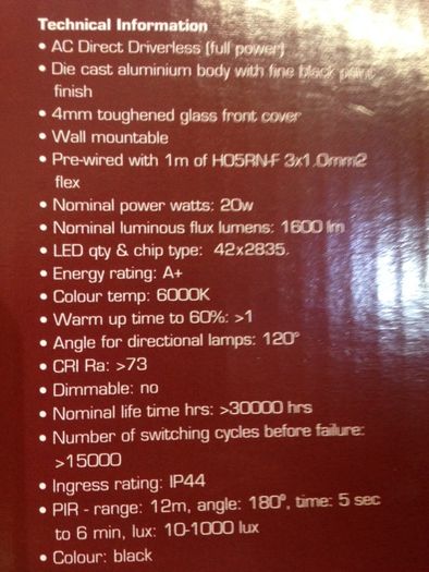 LED Flood light with PIR