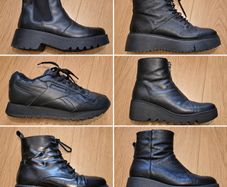 6-Pair Premium Shoe & Boot Lot Size EU 39 (Fly London, Wonders, INCH2 & Reebok)