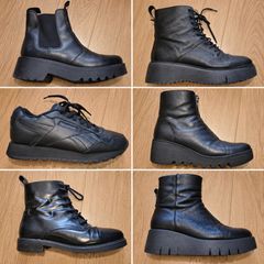 6-Pair Premium Shoe & Boot Lot Size EU 39 (Fly London, Wonders, INCH2 & Reebok)