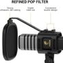 Condenser Computer PC Mic with Tripod Stand, Pop Filter, Shock Mount for Gaming, Streaming, Podcasting, YouTube, Skype, Twitch, Discord, Compatible with Laptop Desktop Image 4
