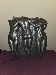 Art Deco Style Heavy "Three Graces" Wall Hanging