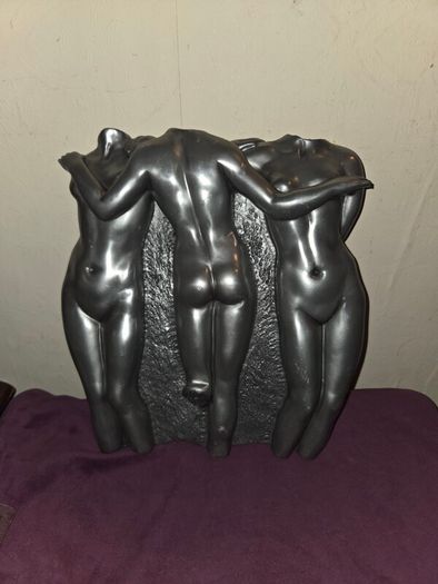 Art Deco Style Heavy "Three Graces" Wall Hanging