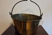 Antique Heavy Brass Hanging Pot