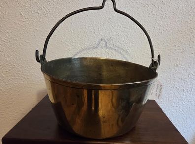 Antique Heavy Brass Hanging Pot