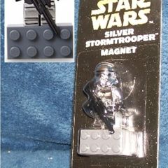 lego starwars silver stormtrooper magnet