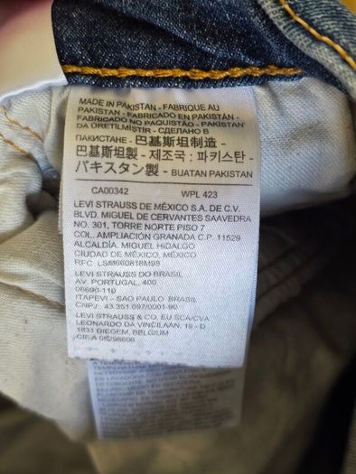 Levi's 512 Distressed Jeans Size 33 Leg 34