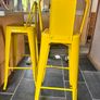 Pair of yellow stools Image 2