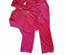 Juicy Couture y2k hot pink velour/rhinestone Tracksuit