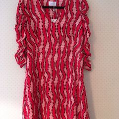 SAVIDA Wildfire Printed Midi Dress New RED