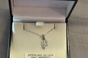 Brand New Sterling Silver Necklace With Initial / Letter F Pendant