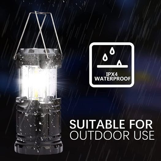 2 x Camping Lantern Battery Operated Portable LED Camping Lamp with Foldable Hook, Tent Lights Waterproof Outdoor Hanging Lamp for Emergency, Hiking, Fishing, Camping Accessories (FREE POSTAGE)