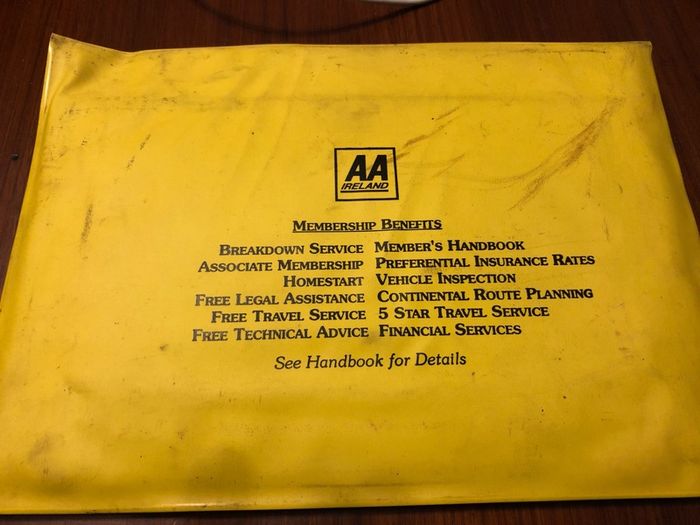 1988/89 AA Roadside Members Pack