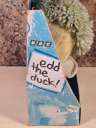 Vintage  Edd The Duck Hand Puppet Soft Toy From Bbc Tv 1990 Boxed