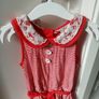 NEXT red and cream playsuit Image 3