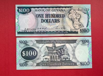 Guyana  100 Dollars  1999  Pick 31c   ( Uncirculated )