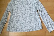 Ivory Mix Long Sleeve High Neck Blouse