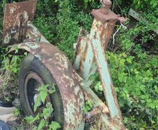 vintage heavy-duty plant trailer