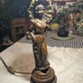 Vintage large woman statue lamp Image 5