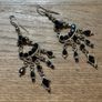 Vintage Black Jewelled Earrings Image 2