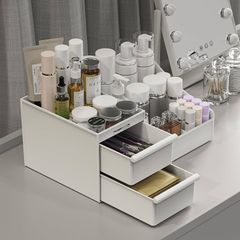 Makeup Organizer Storage Drawers, Large Capacity Cosmetic Organisers for Lipsticks, Jewelry, Nail Care, Skincare Organiser for Vanity, Ideal Desk Organizer for Dresser