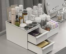 FREE EXPRESS SHIPPING Makeup Organizer Storage Drawers, Large Capacity Cosmetic Organisers for Lipsticks, Jewelry, Nail Care, Skincare Organiser for Vanity, Ideal Desk Organizer for Dresser and Bathroom