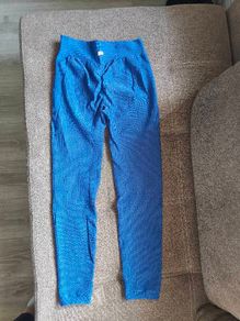 Peach Perfect Regular Waist Leggings - Royal Blue  size S