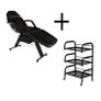 Beauty Bed With Drawers trolley shelf and stool Image 3