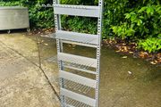 Silver Shop Display Stand With Hooks