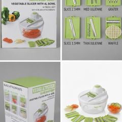 BRAND NEW: Veggi Kitchen 9 - Piece Vegetable Slicer with 4L Bowl | Collection D13