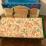 Vintage Sylvanian Families Green/ floral Settee Image 3
